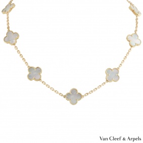 Van Cleef & Arpels Yellow Gold Vintage Alhambra Necklace VCARA42800
